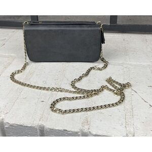 Unbranded Black Wallet Crossbody Purse With Gold Chain‎ Strap